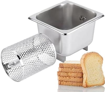 Roestvrijstalen boterdispenser - Boterroller - Gelijkmatig beboteren - Hoge capaciteit - Houdt 3 stokjes - Zilver