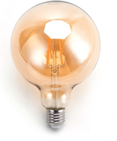 Globe gloeilamp G125 - E27 - amber glas | 4W=34W | flame filament 2200K