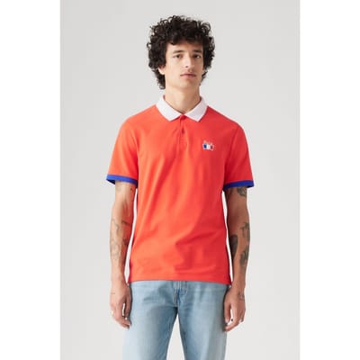 Levi's Slim Housemark Polo Racing Red Pique Maat: S | Poloshirts Outlet | Heren | Rood