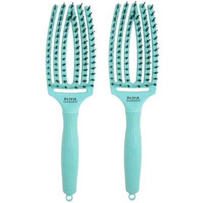 2x Olivia Garden Fingerbrush Care Iconic Boar&Nylon Mint Medium