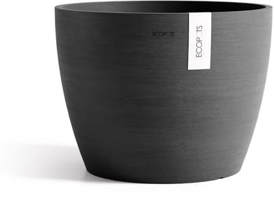 Ecopots kunststof bloempot stockholm 40x30 cm donkergrijs