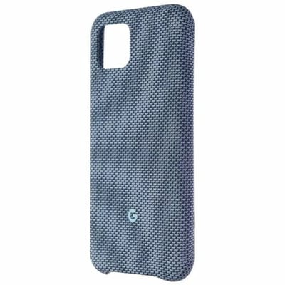 Google Pixel hoes voor Pixel 4 – custom stoffen hoes, compatibel met Active Edge, beschermende case – officiële Google Pixel cover (blauwachtig)