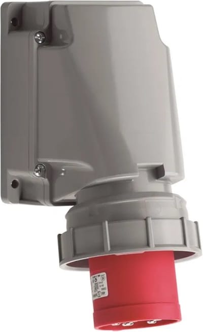 ABL CEE 5-polig Wandcontactdoos - opbouw - 63A 400V - Rood