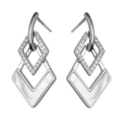 Zilver Oorbellen Dames - Zilveren Oorbellen Dames - Parelmoer oorbellen - Zilver 925 - Amona Jewelry