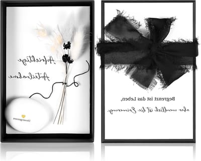 Herinneringsgeschenk voor rouwenden, geldcadeau in mooie verpakking, condoleancekaart met gedroogde bloemen, troost voor nabestaanden en memento van de overledene