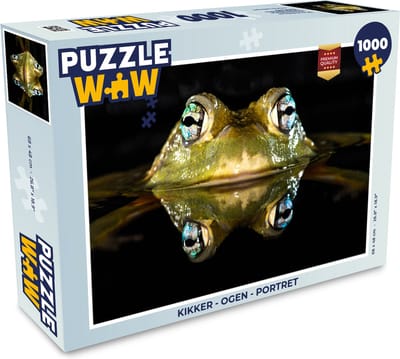 Puzzel Kikker - Ogen - Portret - Legpuzzel - Puzzel 1000 stukjes volwassenen