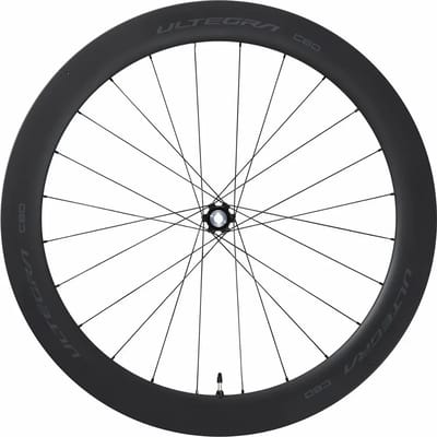 Shimano Ultegra R8170 C60 Cl Disc Carbon Tubeless Racefiets Voorwiel Zwart 12 x 100 mm