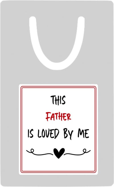 Hacebo® - this father is loved by me metalen boekenlegger - Papa - iemand die houdt van zijn vader - vader cadeautjes - vaderdag - verjaardag - geschenk - kado Bladwijzer boekenleggers - 7.6 cm x 5cm
