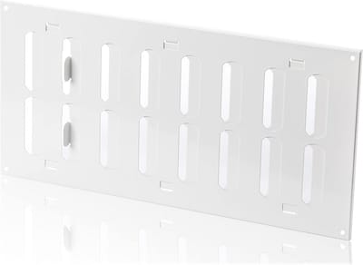 Ventilatierooster - Luchtrooster Metaal - Ventilatie Regelen - Verstelbare Lamellen - 300x150mm - Wit