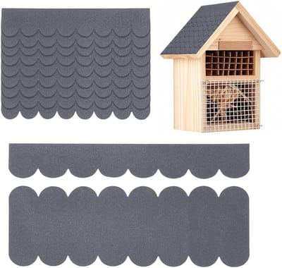 32-delige Vilt Dak voor Vogelhuisjes, Aanpasbaar in Formaat, Waterdichte Dakshingles voor Buiten, Ideaal voor Modelbouw en Tuindecoratie