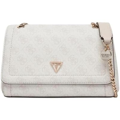 GUESS schoudertas Noelle II Convertible Xbody Flap Bag Dark Taupe Logo
