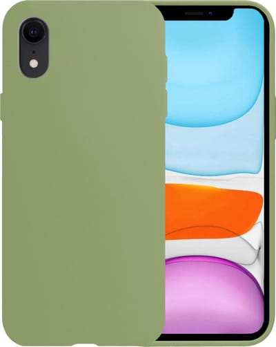 Hoesje - Geschikt voor Apple iPhone XR - Sterk & Shockproof - Siliconen Case - Hoes Cover - Telefoonhoes - Groen