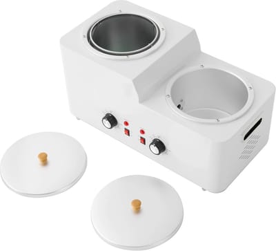 Waxverwarmer - Dubbele pot - Ontharen - Snel opwarmen - 5 liter capaciteit - Wit