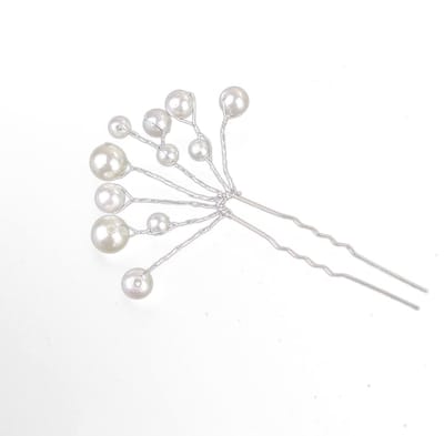 Dailygoods- Parelhaarspelden 10 stuks - U-vormige Haaraccessoires - Bruidskapsel - Glanzend - Roestvrij - Hoogwaardig Materiaal - Haarvork