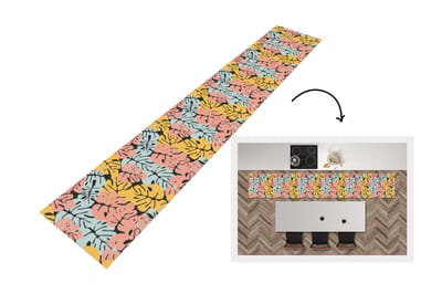 Keukenloper - Loper keuken - Monstera - Hawaii - Design - Pastel - 300x50 cm - Keukenloper vinyl