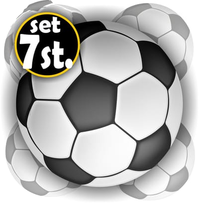 Jerma - Voetbal - Stickers - set - 4x Ø 10 - Ø 6.5 - 2x Ø 8.5 - Ø 4,5 - 1 x Ø 20 cm - Zelfklevend