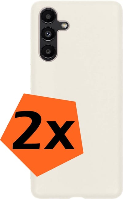 Hoes - 2 Stuks - Geschikt voor Samsung Galaxy A13 5G - Sterk & Shockproof - Case Siliconen - Back Cover - Telefoon Hoes - Wit