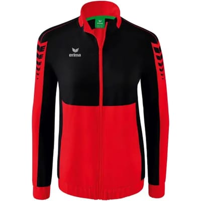 Erima Six Wings Presentatiejack Dames - Zwart / Rood | Maat: 34