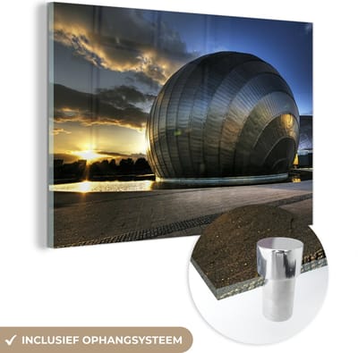 ® Glasschilderij 180x120 cm - Schilderij acrylglas - Theater - Glasgow - Schotland - Foto op glas - Muurdecoratie woonkamer - Wanddecoratie slaapkamer - Schilderijen
