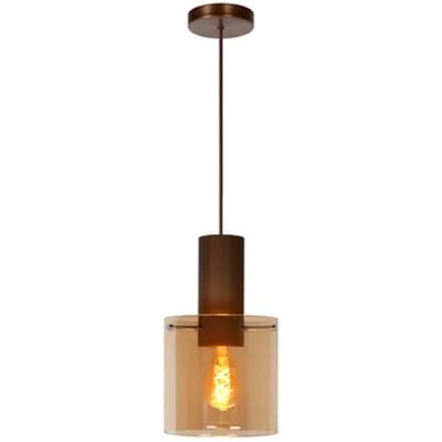 Lucide TOLEDO - Hanglamp - Ø 20 cm - 1xE27 - Amber