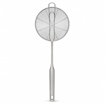 My Green Deal - RVS Schuimspaan 16cm - Vergietlepel - Skimmer lepel - Geschikt voor Frituren / Noedels en Pasta - Premium verzwaard 304 RVS – Hittebestendig & Vaatwasserbestendig