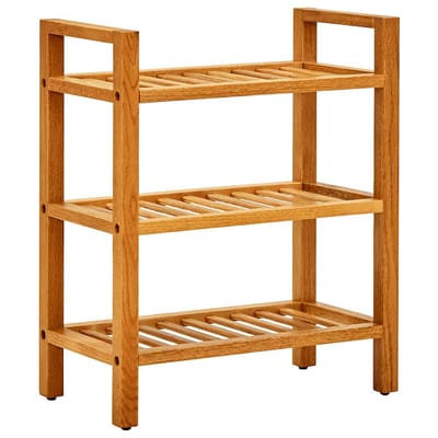 vidaXL - Schoenenrek - met - 3 - schappen - 50x27x60 - cm - massief - eikenhout