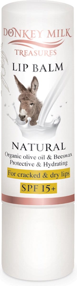 Donkey Milk Treasures Natural Lip Balm SPF 15 3,2gr | Natuurlijke Lippenbalsem Tegen Droge Lippen