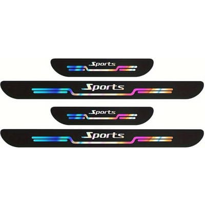 4 pièces/Ensemble Barre de Protection de Seuil de Voiture Découpée au Laser - Résistante aux Rayures avec Collision Améliorer la Beauté de l'Apparence du Véhicule black