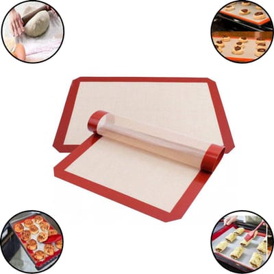 JPR Siliconen Bakmat - Anti-kleef - Milieuvriendelijk - 42x30cm - Vaatwasserbestendig - Anti-slip - Beige & Bruin