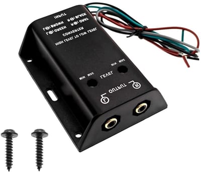 Audio Converter - Signaal Omvormer - Auto Audio Upgrade - Instelbare Versterking - 2 Kanaals - Zwart