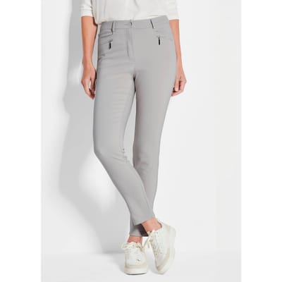 Corrigerende broek BELLA met smalle pijpen - grijs - Gr. 205 van Goldner Fashion