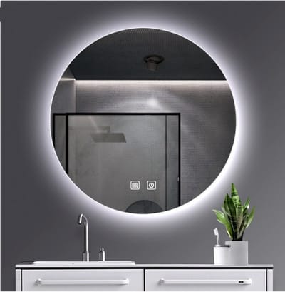 Zimmer LED Badkamerspiegel Rond Ø 100 cm – Dimbare LED Verlichting – Anticondensfunctie – Touchbediening – Energiezuinig
