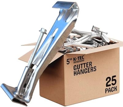 Goothanger 5 inch - Heavy Duty verborgen regengoot beugel met zink gecoate schroef (25 stuks)