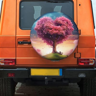 Reserveband Cover Kleurrijke Hart Boom Wiel Bescherming Cover Duurzaam Wiel Protectors Stofdichte Bescherming Voor Truck Caravan Rv 16 inch
