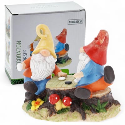 Dailygoods- Tuinkabouter Weerbestendig - Decoratieve Tuinbeelden - Speelplezier Buiten - Polystone Figuur - 13 x 10 x 6 cm - Vrolijke Tuindecoratie