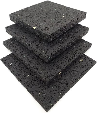 50x Terrasonderlegger Rubber 100x100x3 mm - Trillingsdempend en Antislip