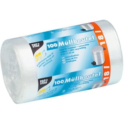 STARPAK vuilniszakken HDPE 18 liter wit