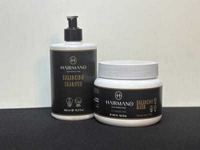 Hairmano Balancing Set – Shampoo 450 ml + Hair Mask 450 ml – Voor Vette Hoofdhuid – Reinigend & Balancerend – Siliconenvrij