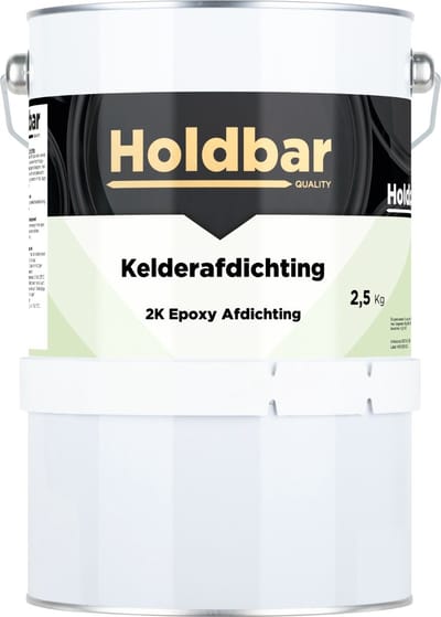 Holdbar Kelderafdichting 2,5 kg - Kelder waterdicht maken - 100% Waterdicht - Voor Lekke Kelders - Natte Kelder - Afdichting - Extreme hechting op metselwerk, beton, (bak)steen, cement en stucwerk