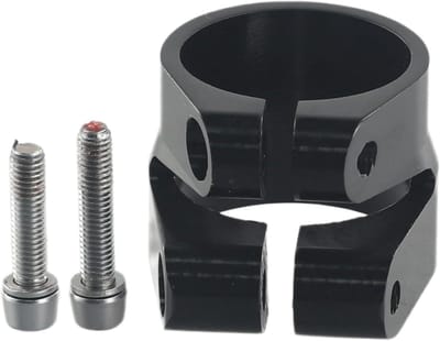 Zadelpenklem Fiets - Zadelhouder Onderdeel - Stabiliteit Verbeteren - Dubbele Bout Bevestiging - 31.6 mm 34.9 mm - Zwart