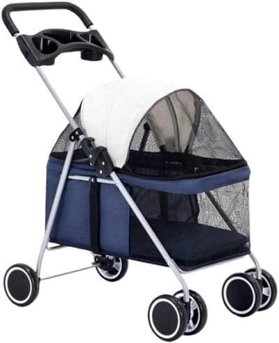 Hondenbuggy - Reisdrager Huisdier - Comfortabel Reizen - Opvouwbaar Ontwerp - Tot 10 kg - A