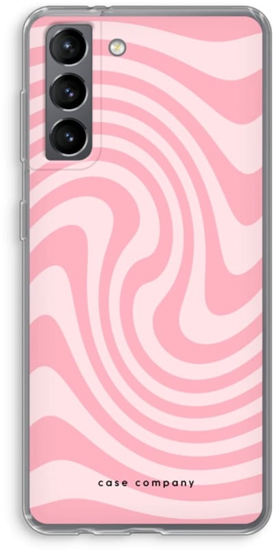 Case Company® - Hoesje geschikt voor Samsung Galaxy S21 hoesje - Swirl Roos - Soft Cover Telefoonhoesje - Bescherming aan alle Kanten en Schermrand