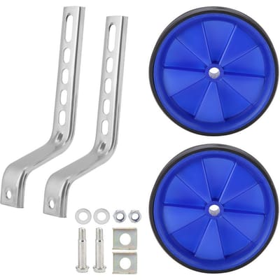 2 Pièces Roues Latérales d'Entraînement Réglables Stabilisateur pour Enfants 12 20 Vélo Équilibre(Bleu) blue