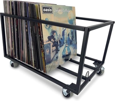 SNJY® LP Opbergsysteem - Vinyl Houder - Platenrek - 35,6D x 50B x 31,2H cm - Zwart