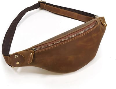 Leren Schoudertas voor Mannen, Retro Messenger Bag voor Casual en Zakelijk Gebruik, Klein Vintage Ontwerp in Lichtbruin