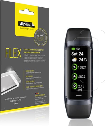 dipos – 2x Beschermfolie geschikt voor MORELOCO C60 | 3D Full Cover Screenprotector | 100% Passend