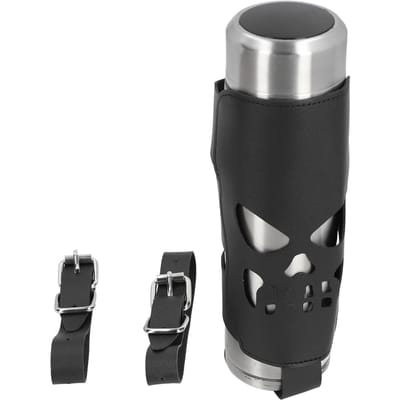 Motorfiets Bekerhouder PU Leer Skelet Wrap Around Universele Fiets Waterfleshouder