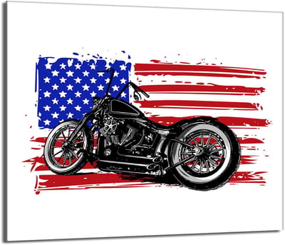 TMK ArtDeko - Snijplank van Geharde Glas - 60x52 - Motocykl - Veilig en Praktisch