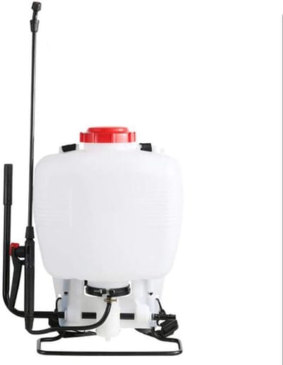 Grote tuinsproeier - Drukspuit - Planten water geven - 15 liter inhoud - 34 x 18 x 52 cm - Wit