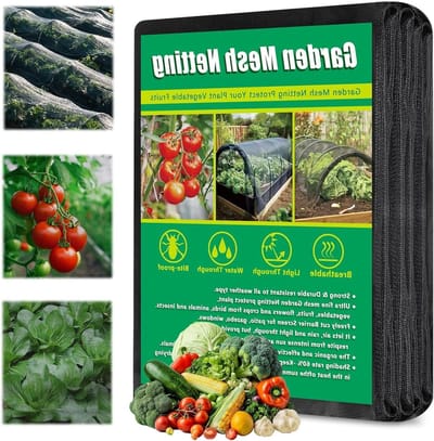 Insectenwerend net voor de tuin, zwart, nano-dik PPT, beschermend voor groenteplanten, fijn gaas voor fruit, bloemen en planten, ideaal voor kassen en tunnels